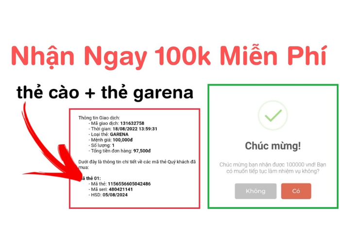 APP NHẬN THẺ CÀO GARENA MIỄN PHÍ 2025 