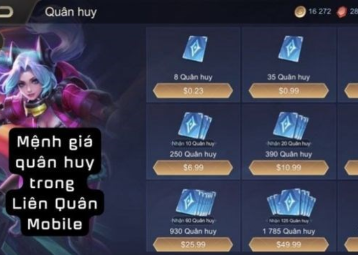 Thẻ Garena 50K nạp được bao nhiêu Quân Huy