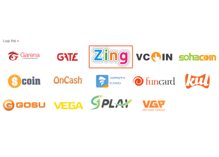 Thẻ Zing 500K miễn phí