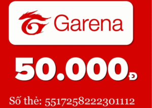 Thẻ cào Garena 50K miễn phí