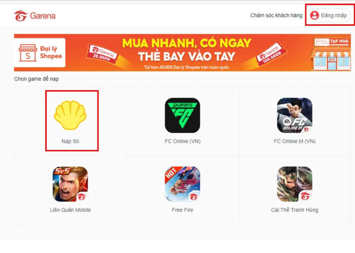 Thẻ cào Garena miễn phí