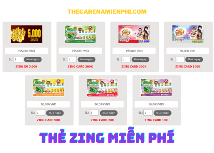 Tặng thẻ cào Zing có số seri